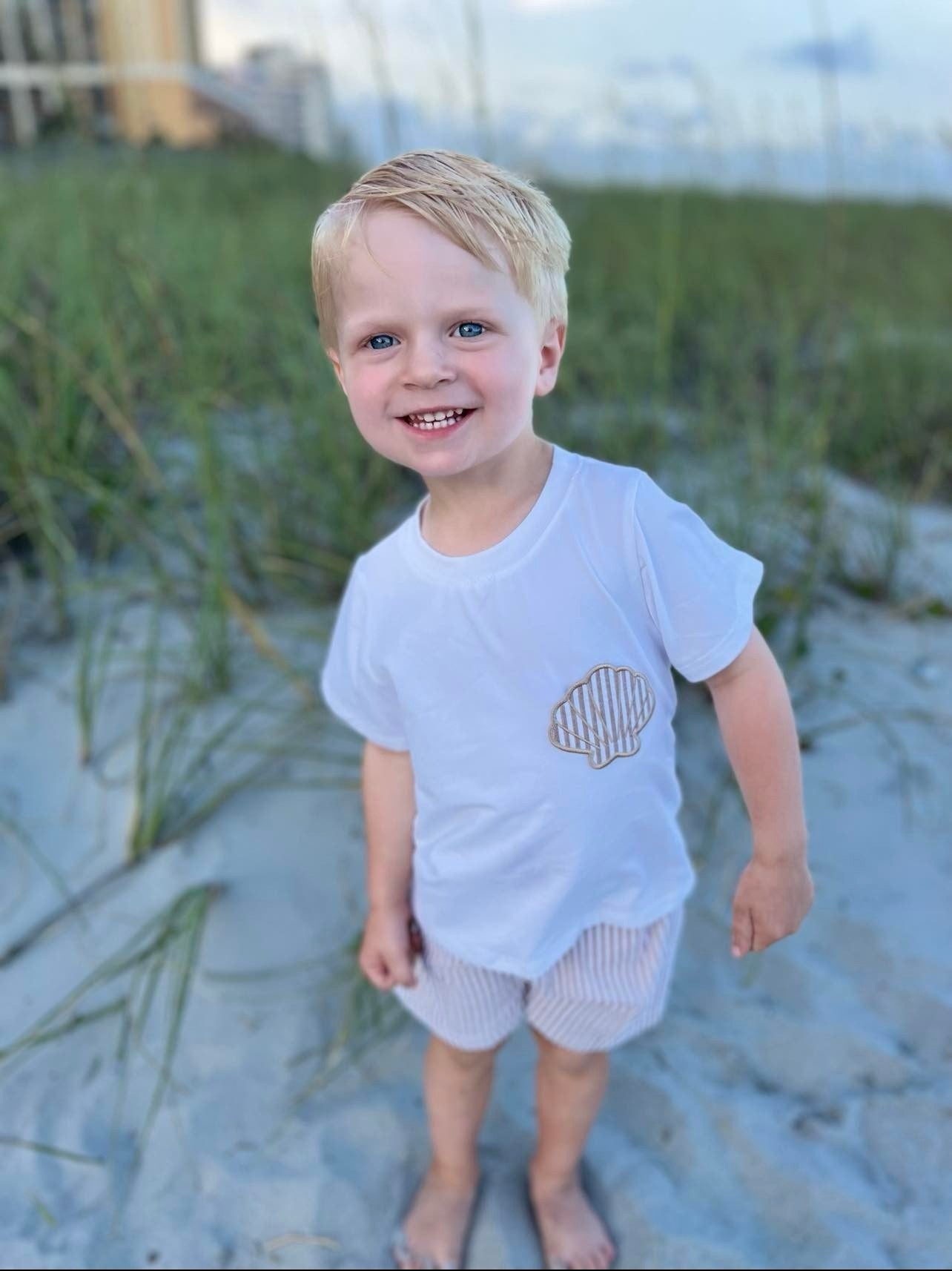 Pre Order 136: Seashells- Boys Shortie Set