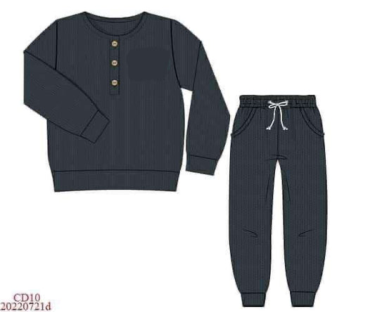 RTS: Comfy Cozy Joggers- Adult/Mini Navy Sweater Jogger Set