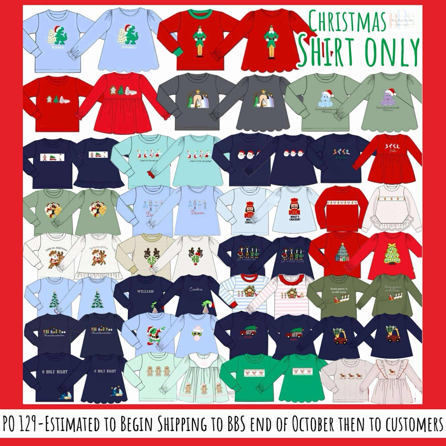 RTS: Christmas Shirt Only- Boys O Holy Night Shirt