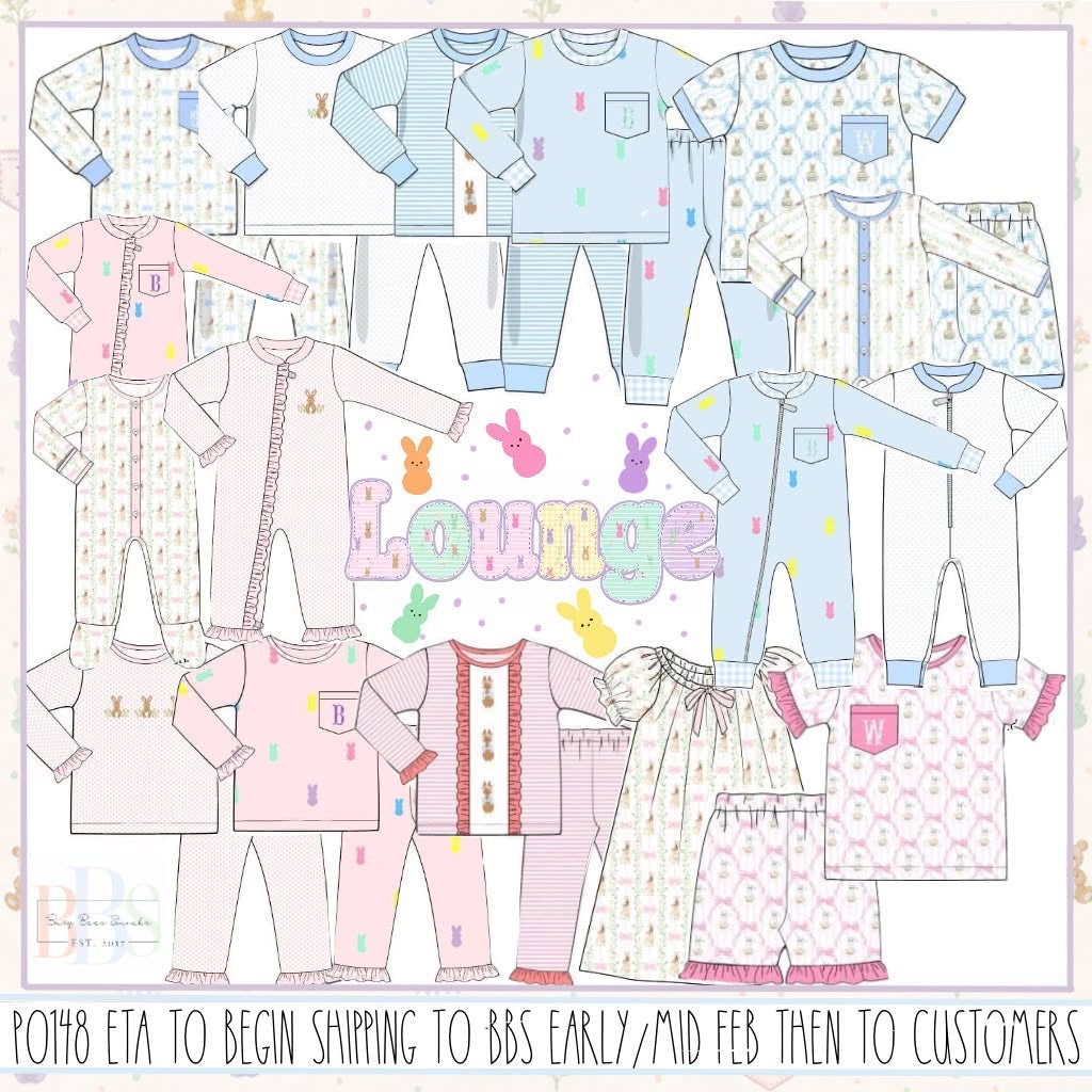 Pre Order 148: Easter Lounge- Girls Flopsy Knit Lounge Set