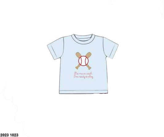 Pre Order 132: Grand Slam Threads- Boys Knit Appliqué Shirt