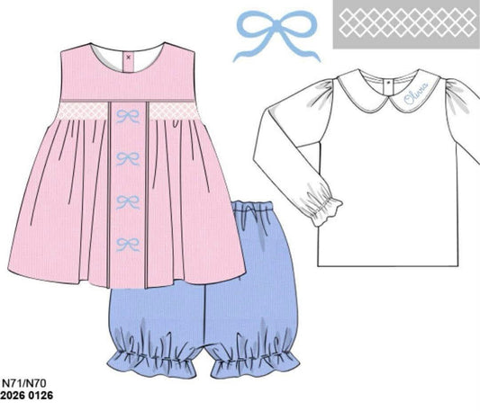 RTS: Girls Only- 3pc Corduroy Bubble Short Set