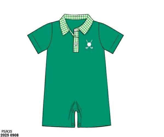 Pre Order 133: Top Golf- Boys Knit Romper