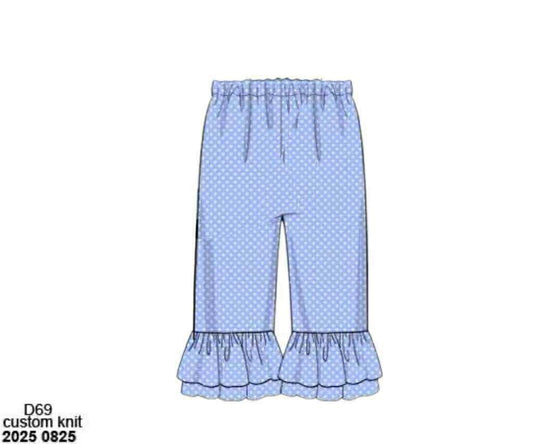 Pre Order 132: Spring Stripes- Girls Woven Bitty Dot Pants
