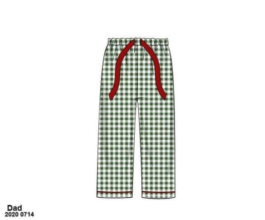 RTS: Family Lounge- Green Gingham Adult/Mini Lounge Pants