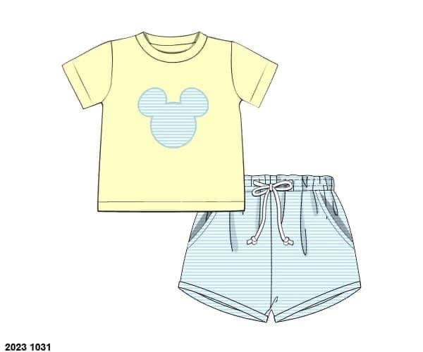 Throwback Pre Order: Mouse Ears- Boys Knit Shortie Set