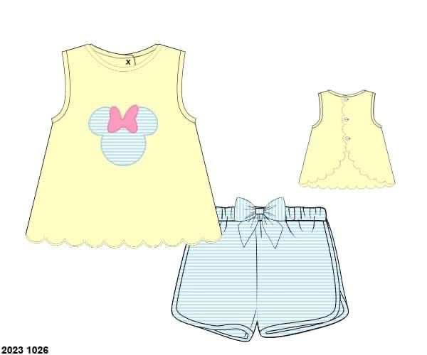 Throwback Pre Order: Mouse Ears- Girls Knit Shortie Set