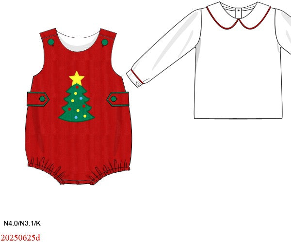 RTS: Corduroy Trees- Boys 2pc Bubble