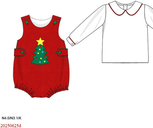 RTS: Corduroy Trees- Boys 2pc Bubble