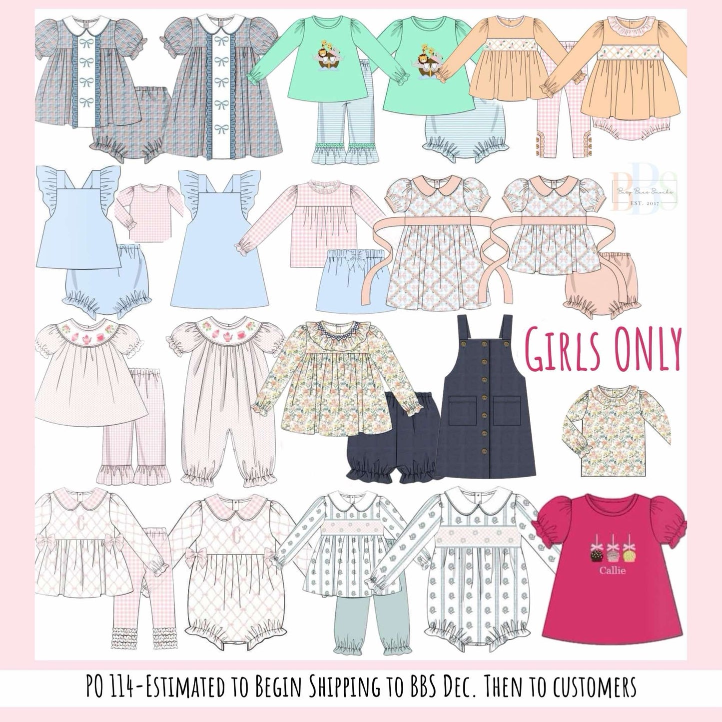 RTS: Girls Only- Pink Gingham & Oxford 2pc Dress