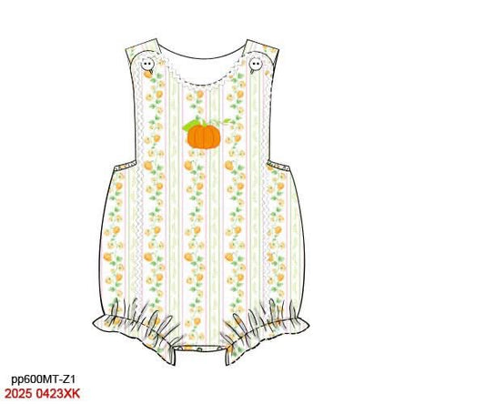 RTS: Pumpkin Patch- Girls Knit Bubble