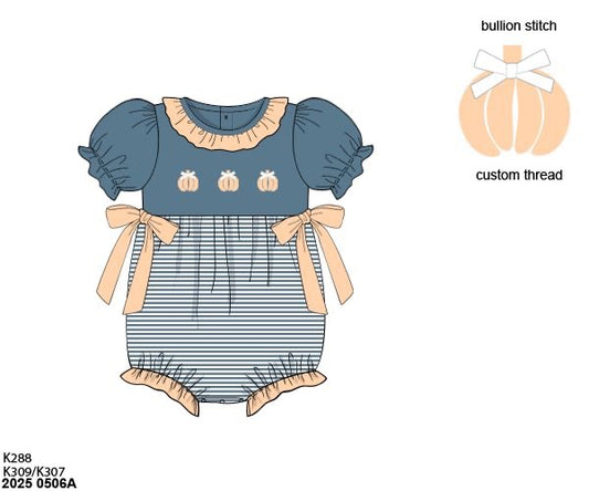 RTS: Bullion Pumpkins- Girls Knit Bubble