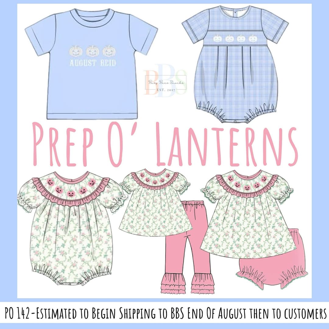 Pre Order 142: Prep O' Lanterns- Girls Smocked Legging Set