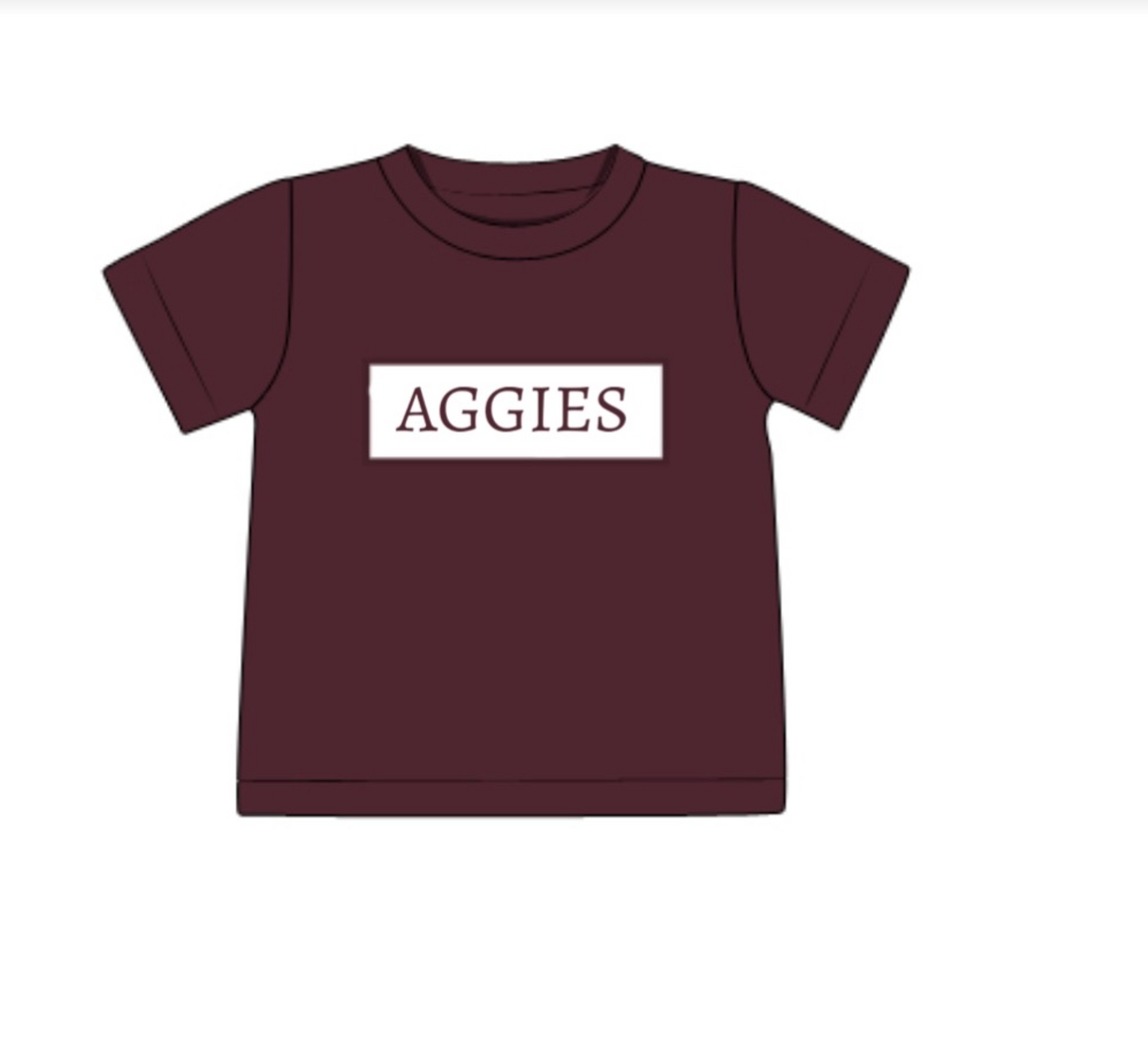 RTS: Maroon Collection- Boys Knit Shirt "Aggies"