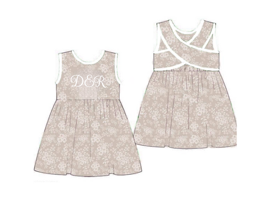 RTS: Posey Lorene Floral Collection- Girls Knit Dress "DER"