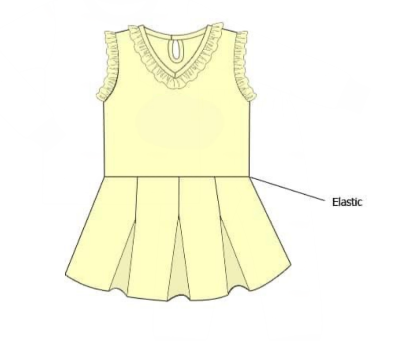 RTS: Girls Pale Yellow Knit Dress