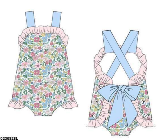 RTS: Girls Only- Austyn Floral Sunsuit