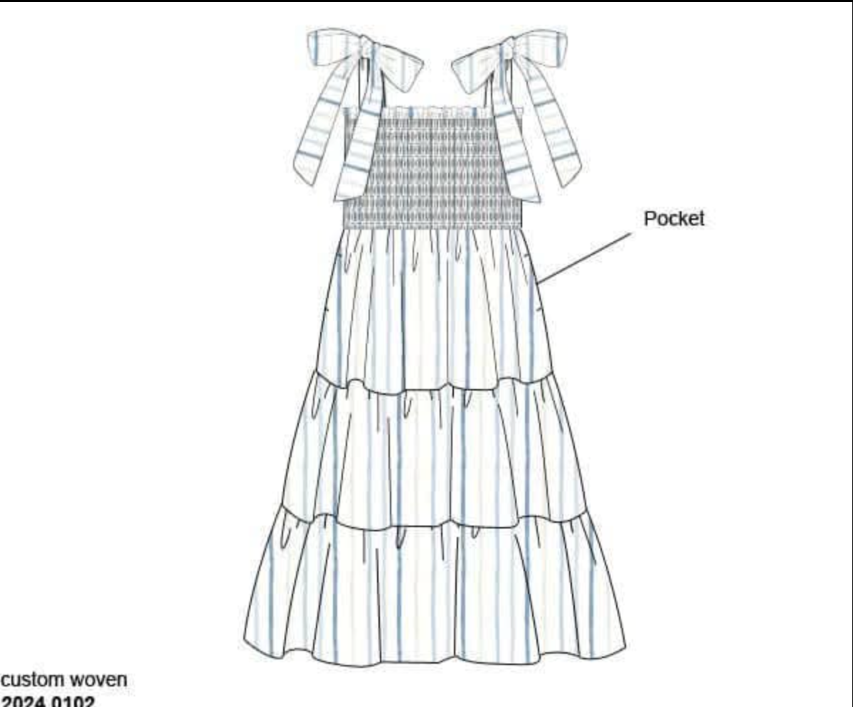 RTS: Blue Crab- Woven Mom Dress