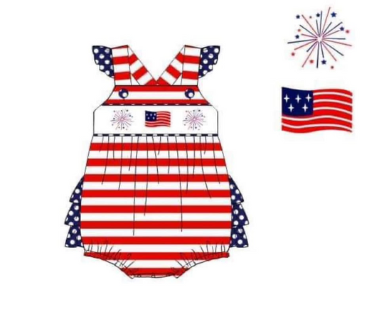 RTS: Red, White & Blue-Girls Bubble
