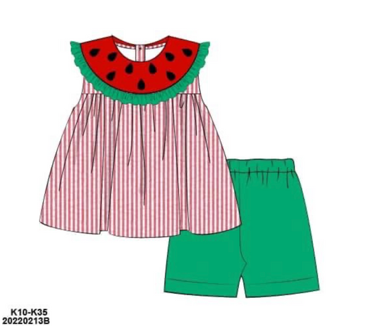 RTS: DEFECT-Girls Only- Watermelon Short Set