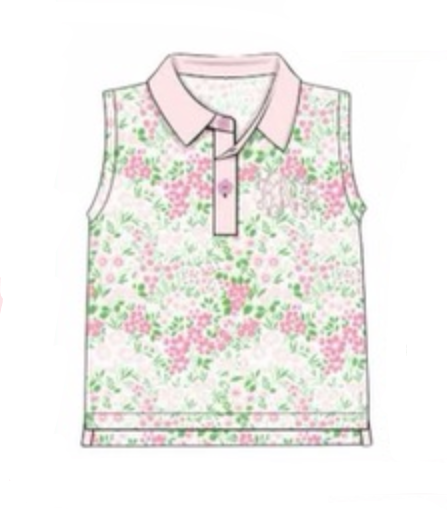 RTS: Girls Formal Mix/Match- Pink Floral Knit Shirt