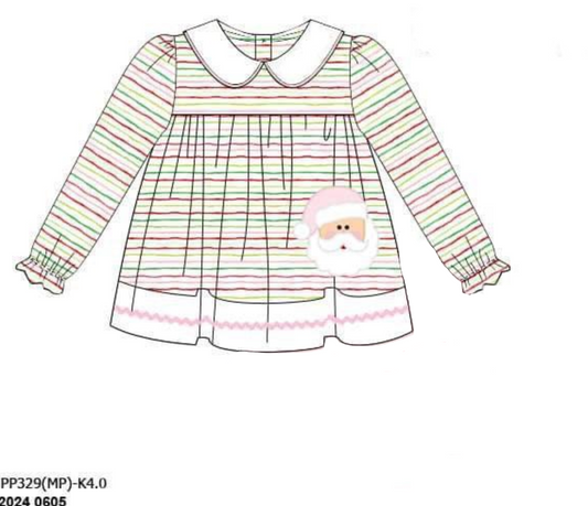 RTS: Holly Jolly Stripe- Girls Knit Shirt Only