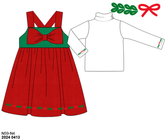 RTS: Caroline's Cords- Girls 2pc Corduroy Dress