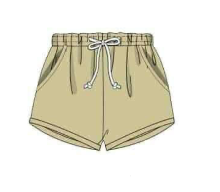 RTS: Boys Knit Shorties-Khaki