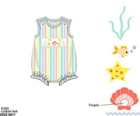 RTS: DEFECT-Happy As A Clam-Girls Knit Bubble