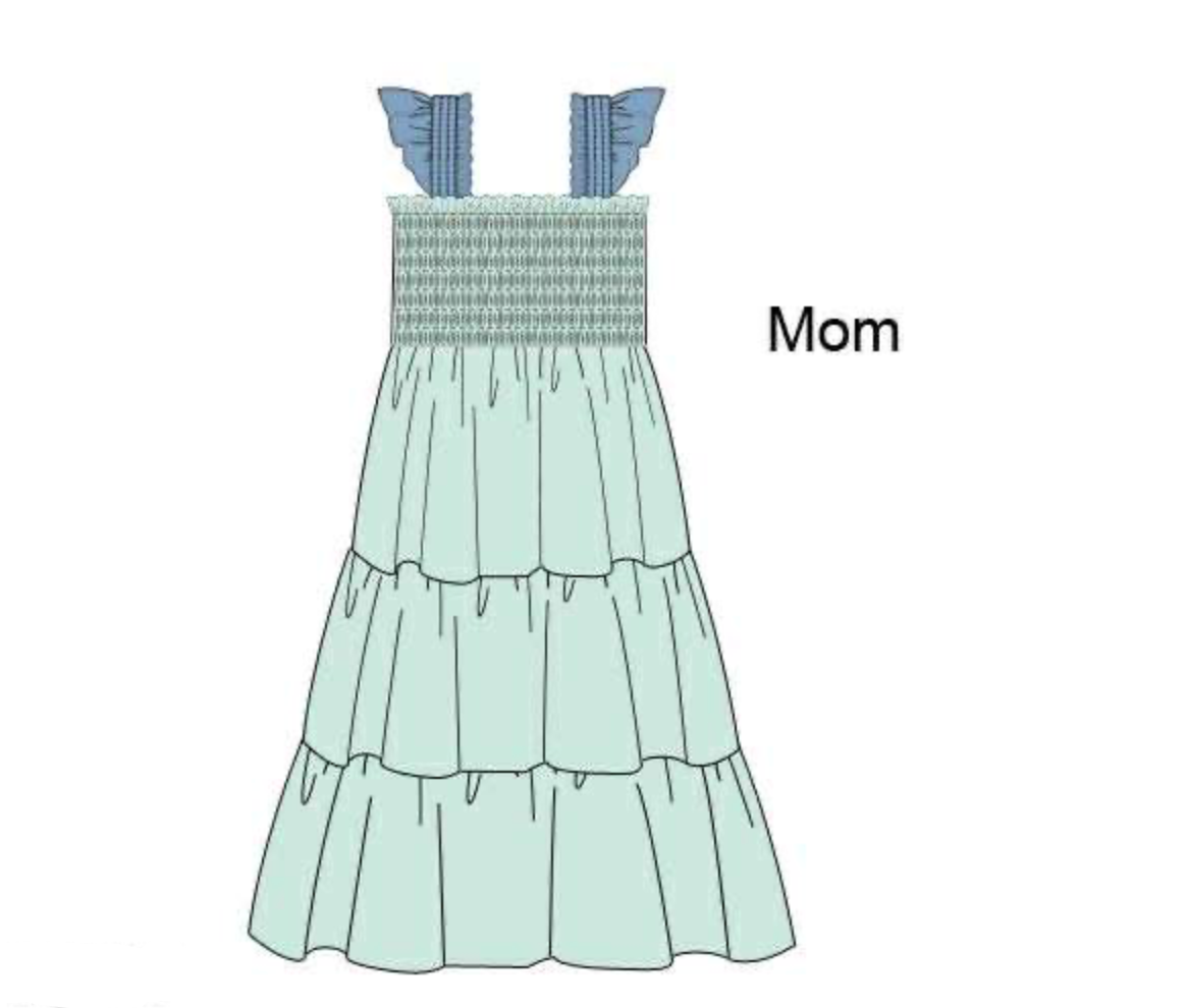 RTS: DEFECT-Icy Mint- Mom Midi Knit Dress