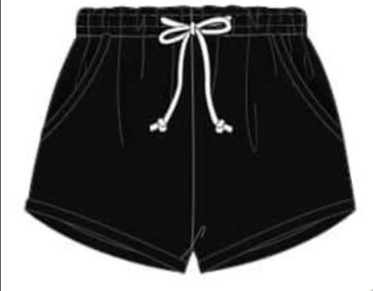 RTS: DEFECT- Boys Black Knit Shorties