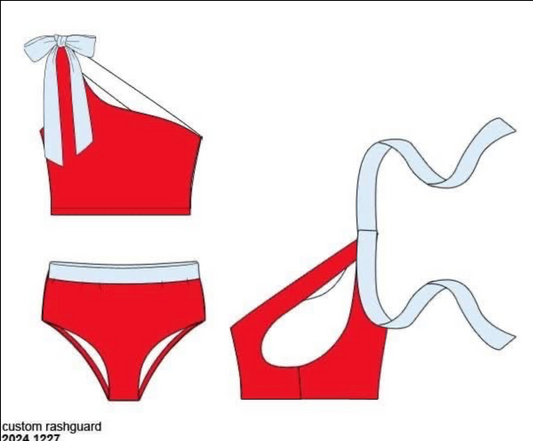RTS: Grand Ole Swim- Mom/Mini 2pc Rash Guard Swim