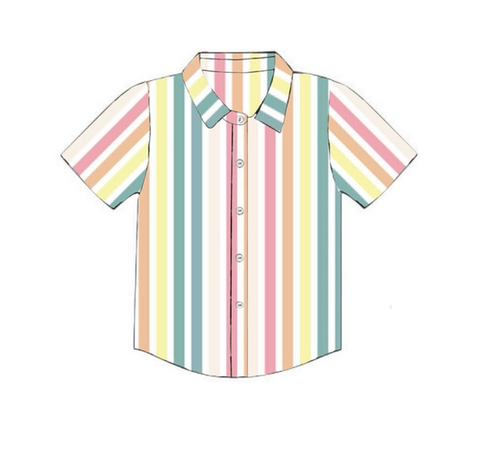 RTS: Jubilee Stripes- Boys Woven Button Up Shirt