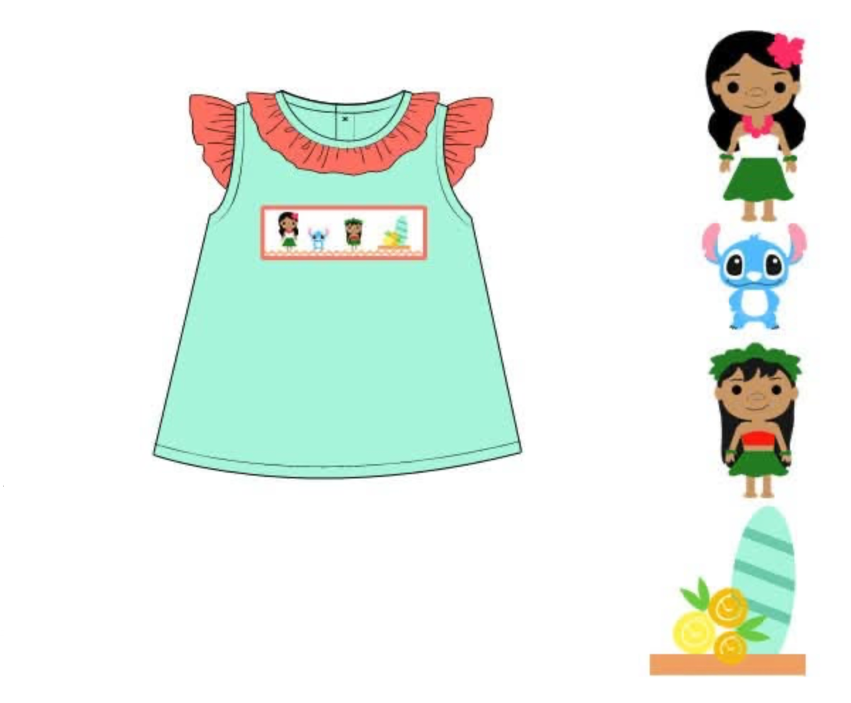 RTS: Critter Collection- Girls Experiment 626 Smocked Knit Shirt