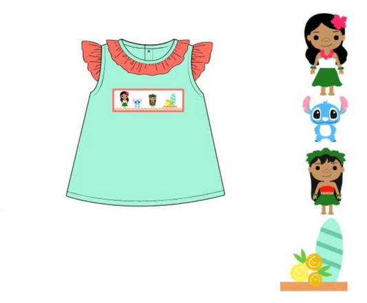 RTS: Critter Collection- Girls Experiment 626 Smocked Knit Shirt