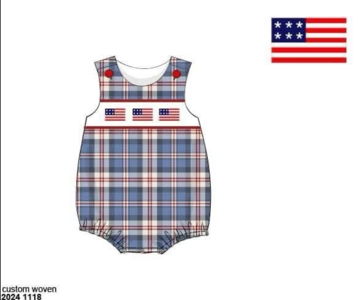 RTS: Faded Glory- Boys Woven Smocked Bubble