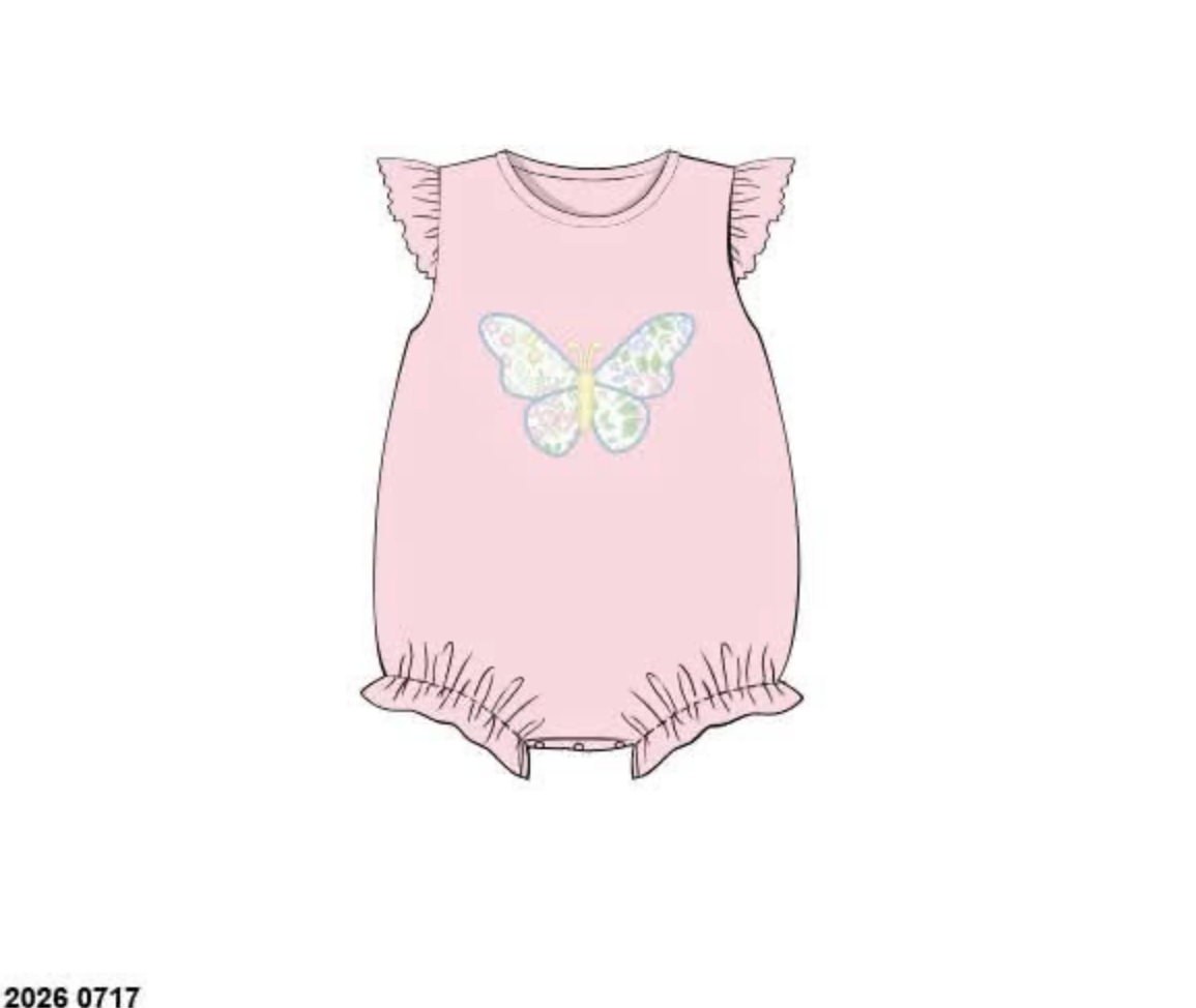 Pre Order 149: Girls Only - Izzy Floral Butterfly Knit Bubble