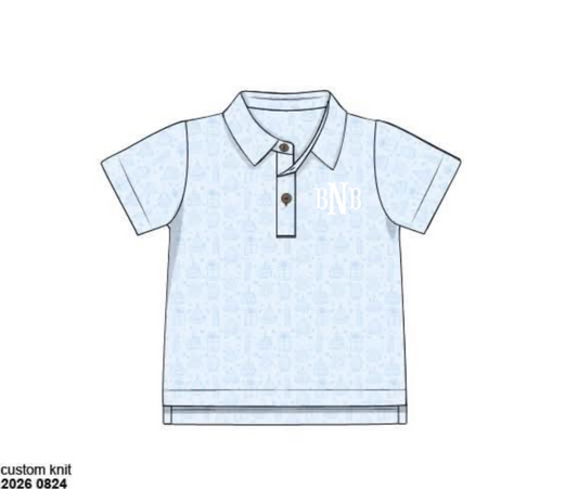 Pre Order 150: Birthday Bash- Boys Knit Polo