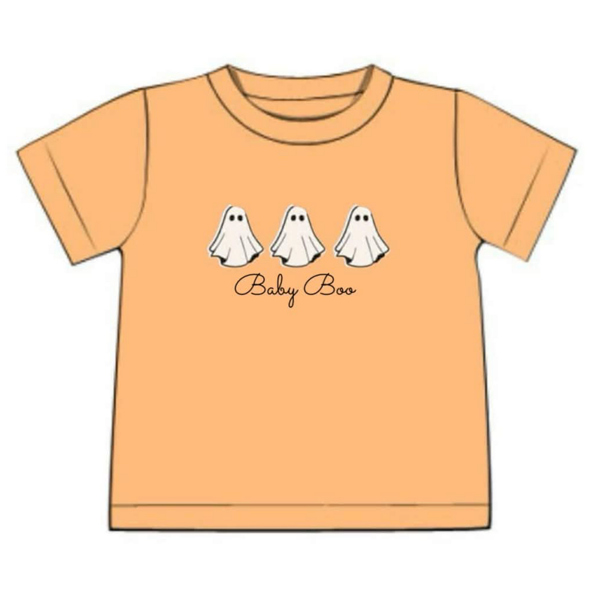 RTS: Spooky Patchwork- Boys Knit Embroidered Shirt "Baby Boo"