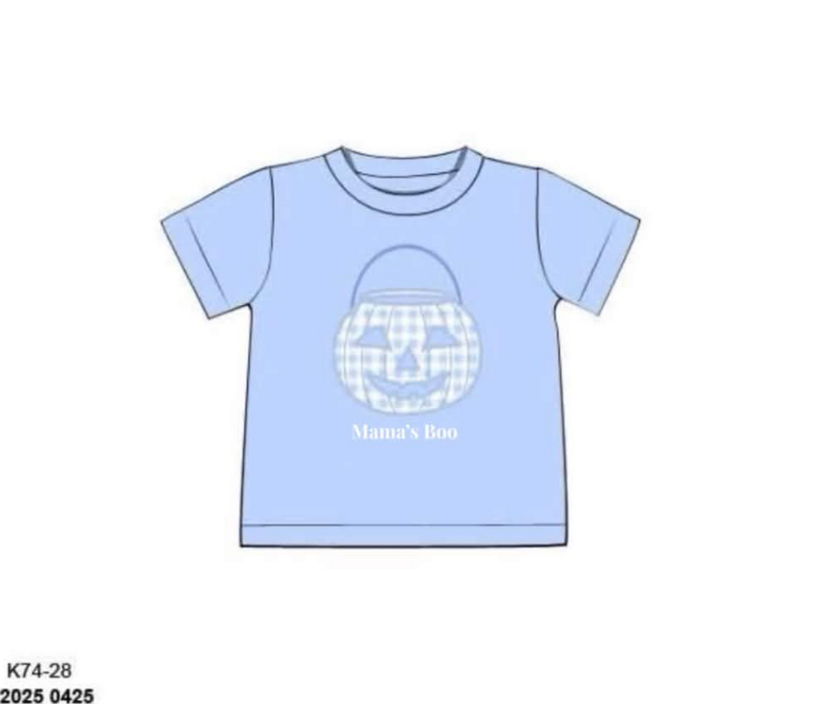 RTS: Halloween Shirt Only- Candy Bucket Boys Shirt "Mama's Boo"