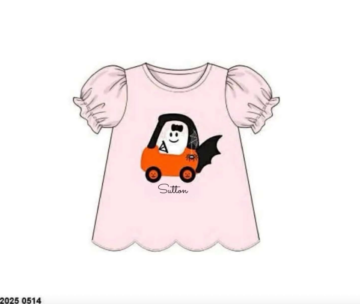 RTS: Halloween Shirt Only- Cozy Coupe Girls Shirt "Sutton"