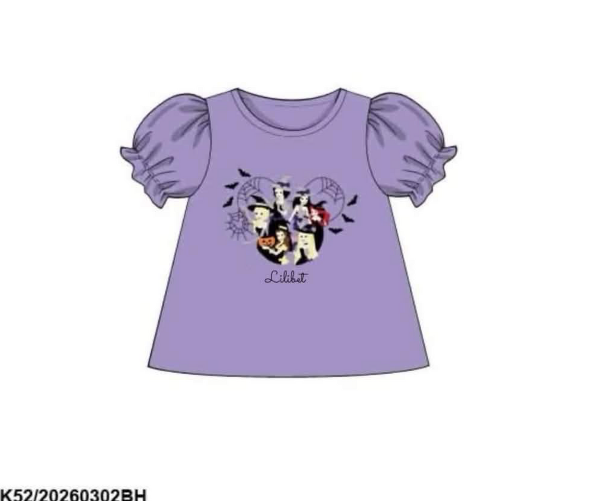 RTS: Halloween Shirt Only- Princess Girls Shirt "Lilibet"