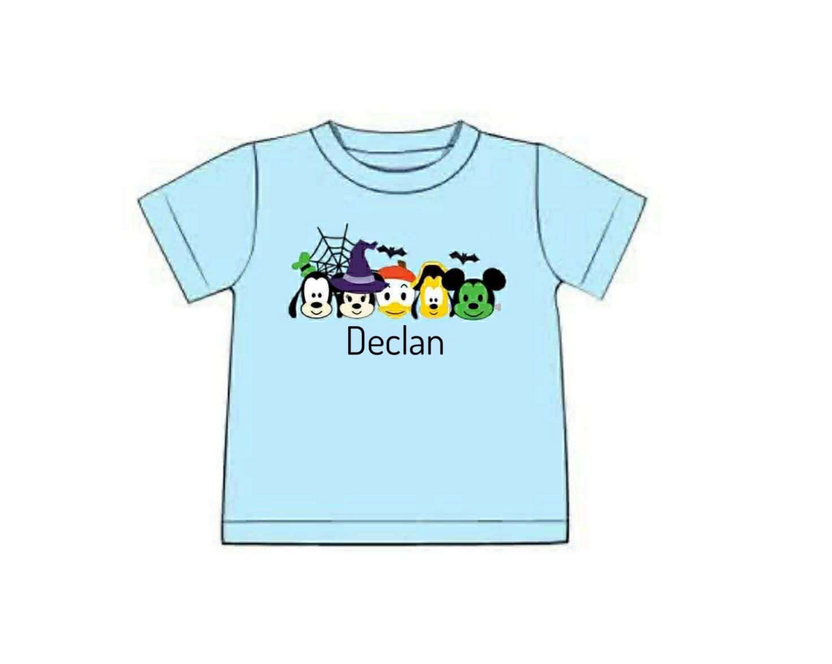 RTS: Halloween Shirt Only- Mouse Friends Boys Shirt "Declan"