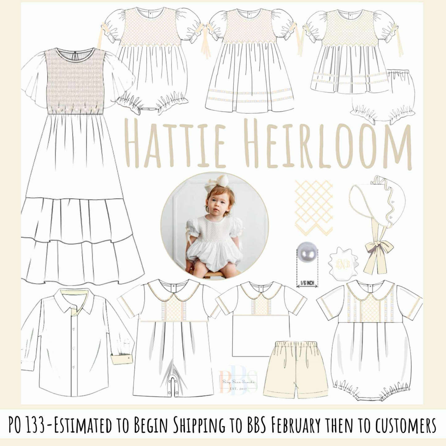 Pre Order 133: Hattie's Heirloom- Girls Woven Dress