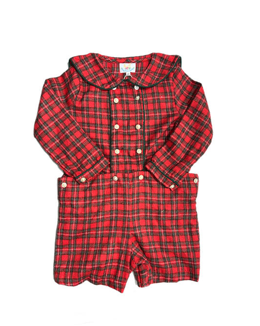 RTS: DEFECT-Royal Christmas- Boys Woven Bobby Suit