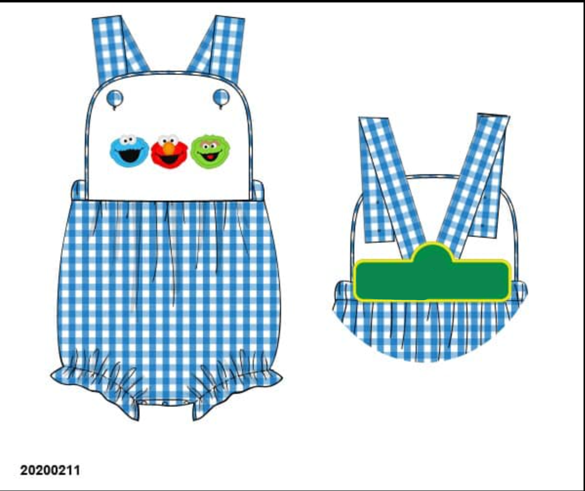 RTS: Girls Street Friends Sunsuit (No Monogram)