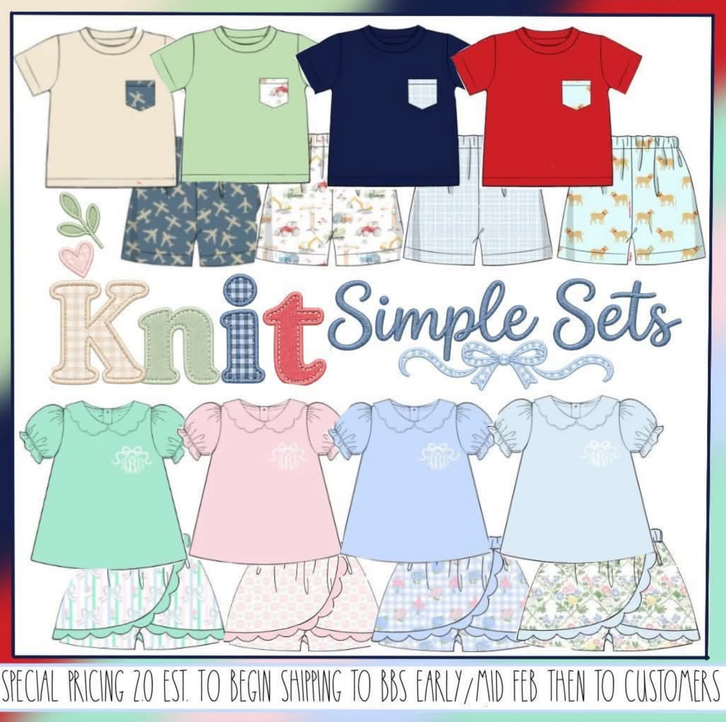 Special Pricing 2.0: Simple Knit Set- Boys Airplane Short Set