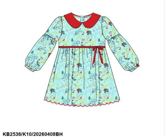 RTS: Mistletoe- Girls Knit Dress