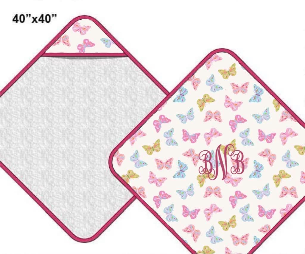 Pre Order 148: Hooded Towels- Butterflies