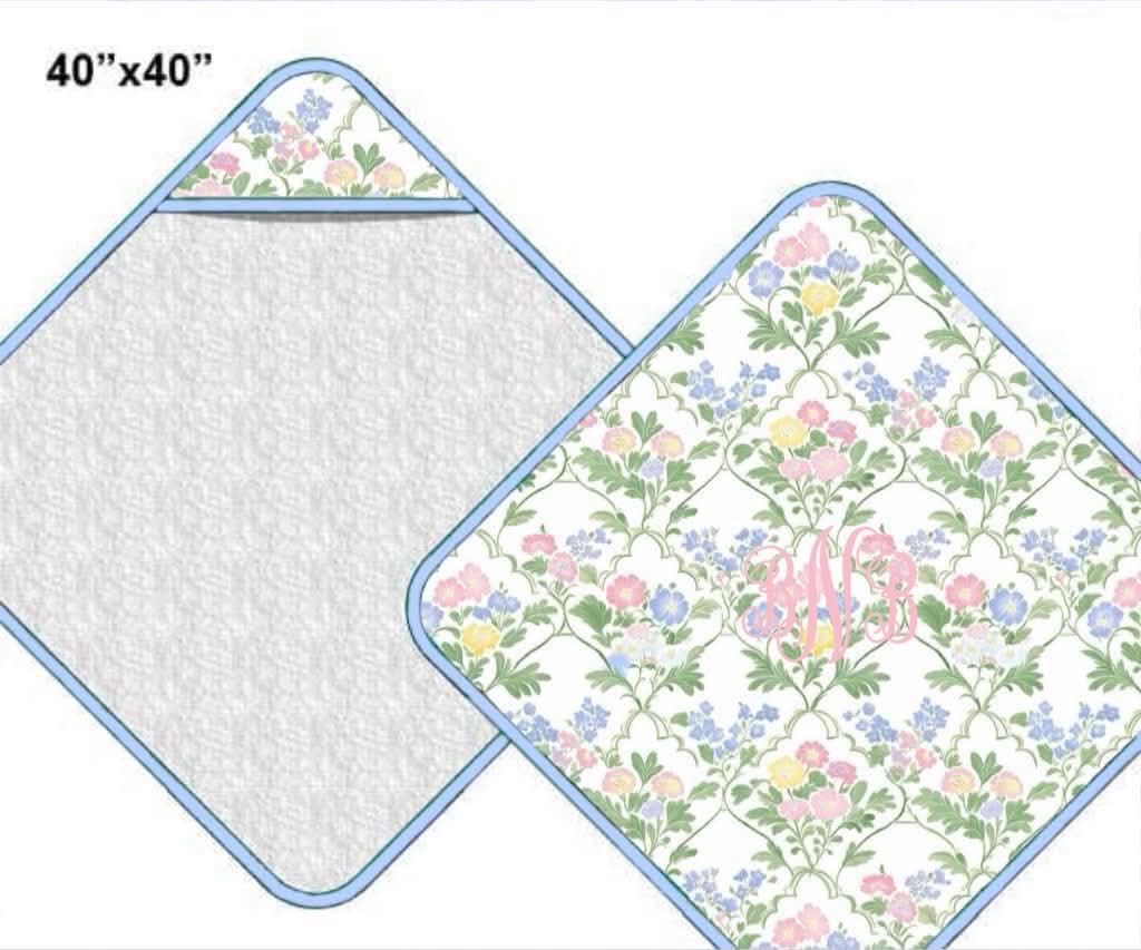 Pre Order 148: Hooded Towels- Mary Keene Floral